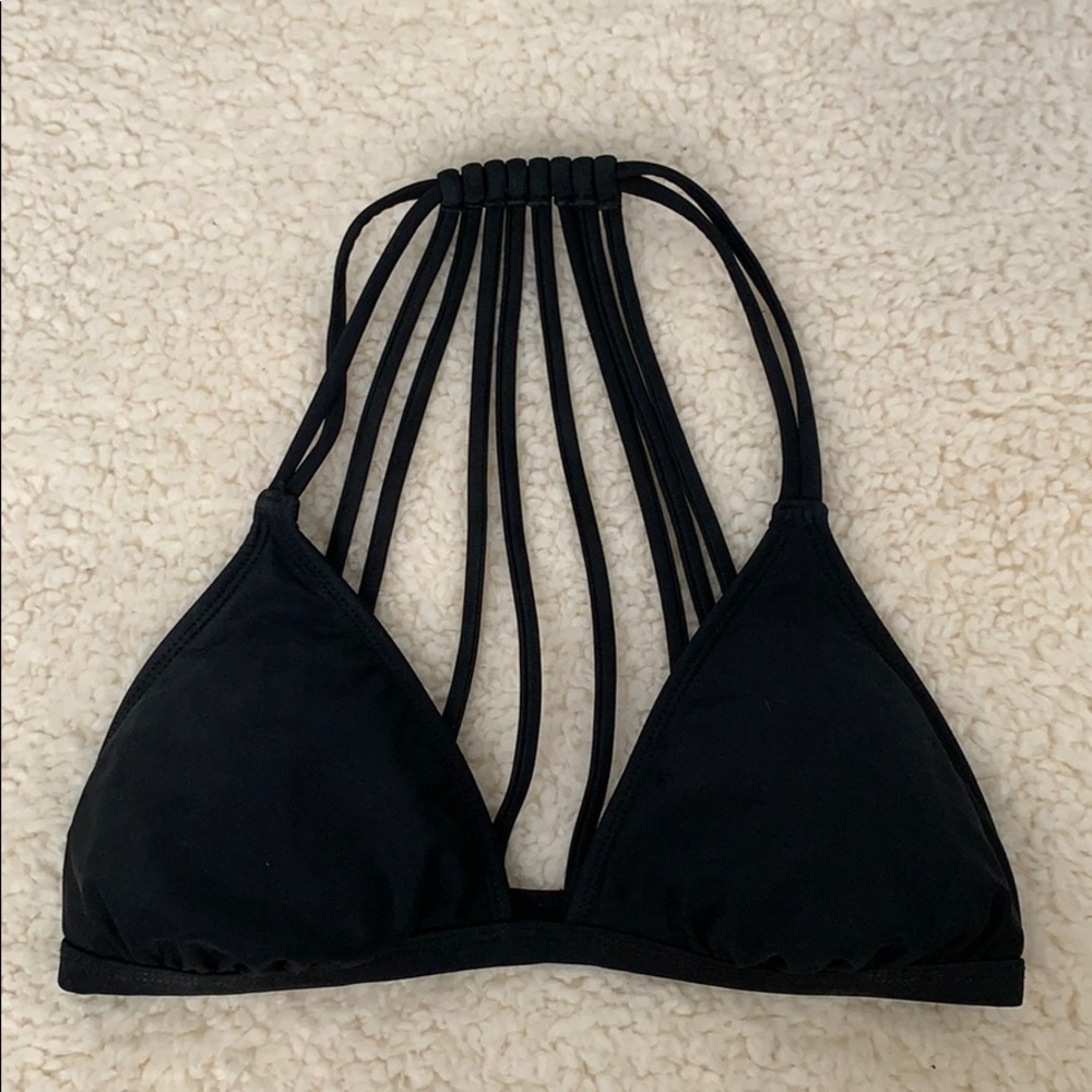 NWOT black bikini top!!